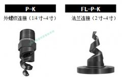 螺旋形空心锥形喷嘴 P-K系列